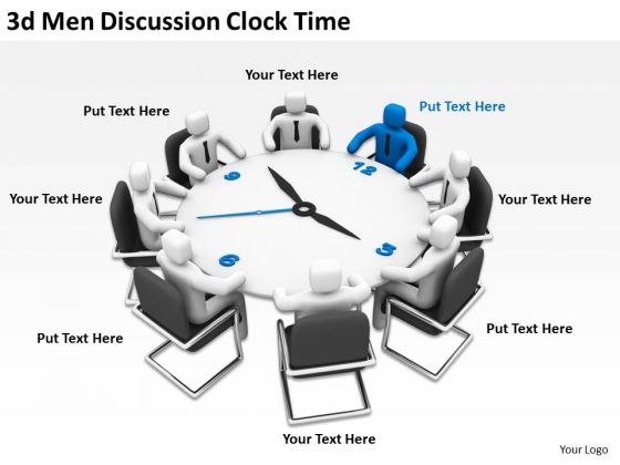 Men At Work Business As Usual 3d Discussion Clock Time PowerPoint Templates Men At Work Business As Usual 3d Discussion Clock Time PowerPoint Templates