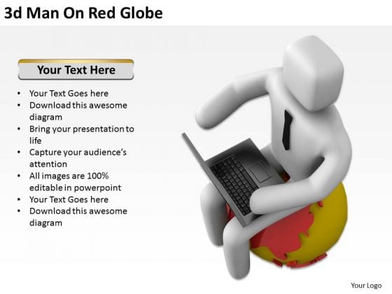 Men At Work Business As Usual 3d Man On Red Globe PowerPoint Templates Men At Work Business As Usual 3d Man On Red Globe PowerPoint Templates