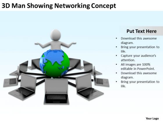 Men At Work Business As Usual 3d Man Showing Networking Concept PowerPoint Templates Men At Work Business As Usual 3d Man Showing Networking Concept PowerPoint Templates