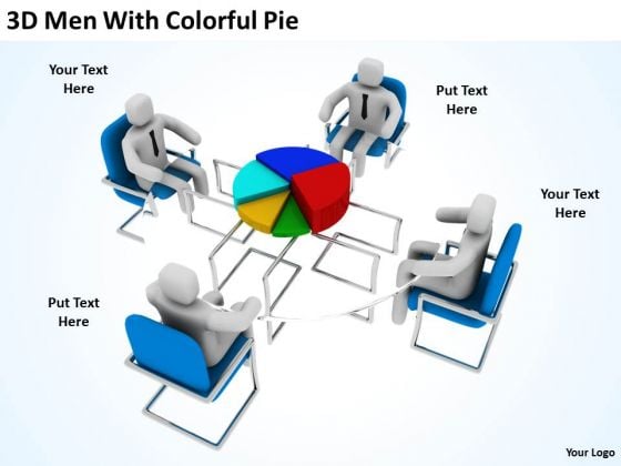 Men At Work Business As Usual With Colorful Pie PowerPoint Templates Ppt Backgrounds For Slides Men At Work Business As Usual With Colorful Pie PowerPoint Templates Ppt Backgrounds For Slides