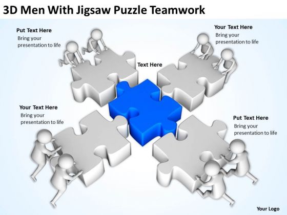 Men In Business 3d With Jigsaw Puzzle Teamwork PowerPoint Templates Men In Business 3d With Jigsaw Puzzle Teamwork PowerPoint Templates