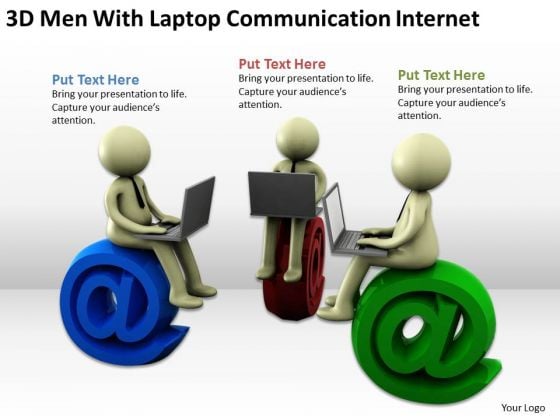 Men In Business 3d With Laptop Communication Internet PowerPoint Templates Men In Business 3d With Laptop Communication Internet PowerPoint Templates
