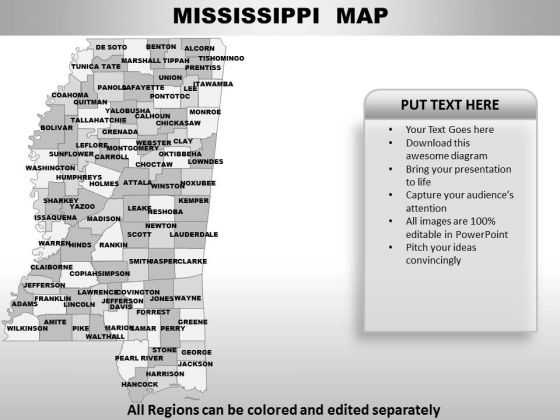 Mississippi PowerPoint Maps Mississippi PowerPoint Maps