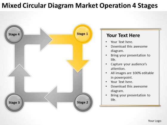 Mixed Circular Diagram Market Operation 4 Stages Making Business Plan PowerPoint Templates Mixed Circular Diagram Market Operation 4 Stages Making Business Plan PowerPoint Templates