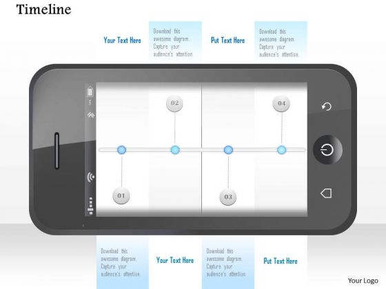 Mobile With Timeline On Screen For Achievement Presentation Template Mobile With Timeline On Screen For Achievement Presentation Template