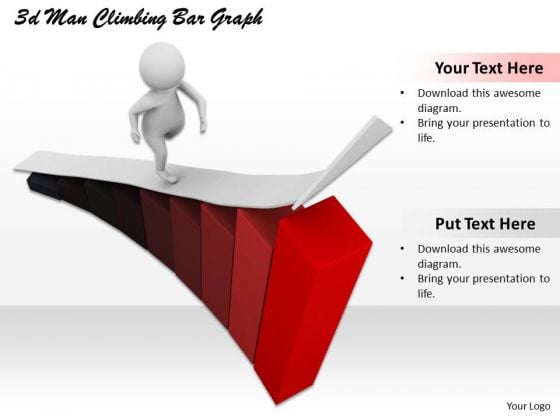 Modern Marketing Concepts 3d Man Climbing Bar Graph Adaptable Business Modern Marketing Concepts 3d Man Climbing Bar Graph Adaptable Business