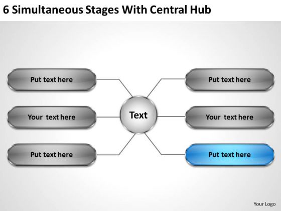 Modern Marketing Concepts 6 Simultaneous Stages With Central Hub Business Plan Strategy Modern Marketing Concepts 6 Simultaneous Stages With Central Hub Business Plan Strategy