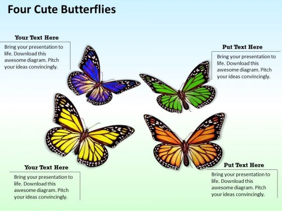 Modern Marketing Concepts Four Cute Butterflies Business Stock Images Modern Marketing Concepts Four Cute Butterflies Business Stock Images