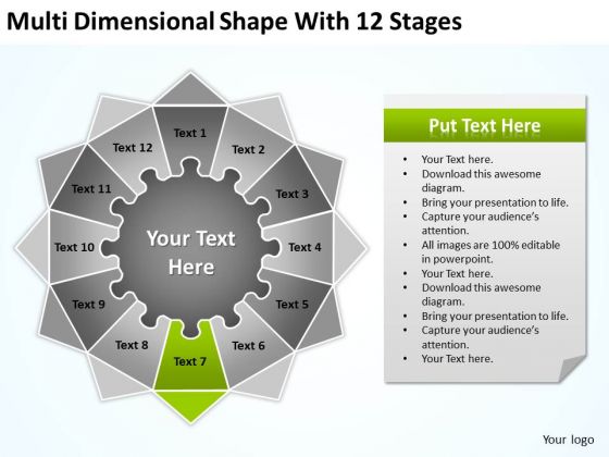Multi Dimensional Shape With 12 Stages Ppt Create Business Plan Free PowerPoint Templates Multi Dimensional Shape With 12 Stages Ppt Create Business Plan Free PowerPoint Templates