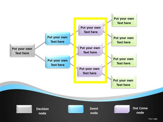 Multiple Decision Nodes Decision Tree Diagram For PowerPoint Slides Multiple Decision Nodes Decision Tree Diagram For PowerPoint Slides
