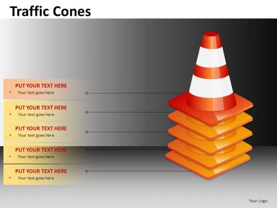 Multiple Piled Traffic Cones Editable PowerPoint Clipart Graphics Slides Multiple Piled Traffic Cones Editable PowerPoint Clipart Graphics Slides