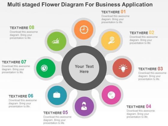 Multisataged Flower Diagram For Business Application PowerPoint Template Multisataged Flower Diagram For Business Application PowerPoint Template