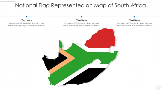 National Flag Represented On Map Of South Africa Formats PDF