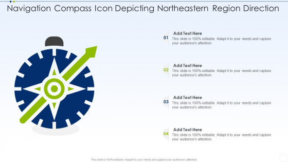 Navigation Compass Icon Depicting Northeastern Region Direction Ideas PDF