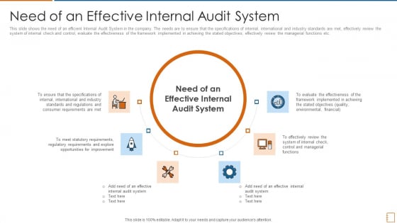 Need Of An Effective Internal Audit System Ppt Pictures Icons PDF