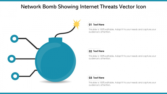 Network Bomb Showing Internet Threats Vector Icon Ppt PowerPoint Presentation Icon Portfolio PDF