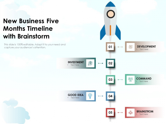 New Business Five Months Timeline With Brainstorm Ppt PowerPoint Presentation Styles Examples PDF New Business Five Months Timeline With Brainstorm Ppt PowerPoint Presentation Styles Examples PDF