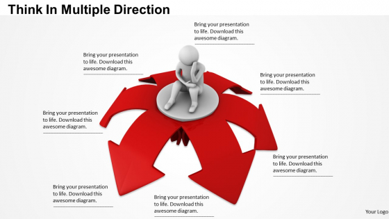 New Business Strategy Think Multiple Direction Concept New Business Strategy Think Multiple Direction Concept