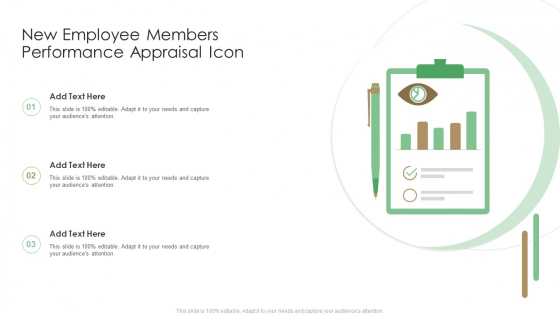 New Employee Members Performance Appraisal Icon Icons PDF