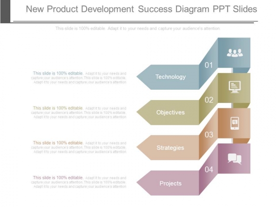 New Product Development Success Diagram Ppt Slides