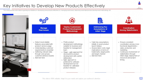 New Product Introduction In Market Key Initiatives To Develop New Products Effectively Rules PDF