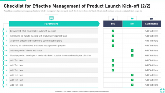 New Product Launch Playbook Checklist For Effective Management Of Product Launch Inspiration PDF