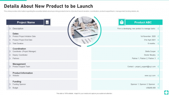 New Product Launch Playbook Details About New Product To Be Launch Inspiration PDF
