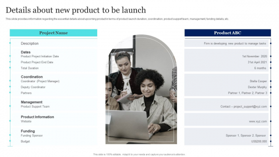 New Product Launch To Market Playbook Details About New Product To Be Launch Icons PDF