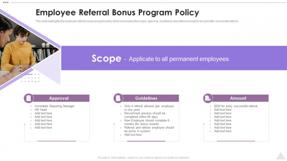 New Staff Orientation Session Employee Referral Bonus Program Policy Formats PDF
