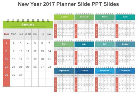 New Year 2017 Planner Slide Ppt Slides New Year 2017 Planner Slide Ppt Slides