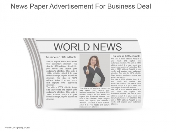 News Paper Advertisement For Business Deal Ppt Summary News Paper Advertisement For Business Deal Ppt Summary