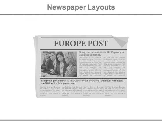 News Paper Design For Europe Post Powerpoint Slides