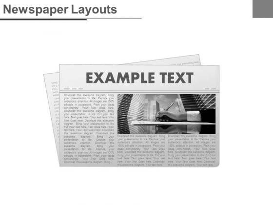 News Paper Design With Example Text Powerpoint Slides News Paper Design With Example Text Powerpoint Slides
