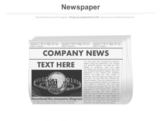 News Paper Diagram For Company News Powerpoint Slides News Paper Diagram For Company News Powerpoint Slides