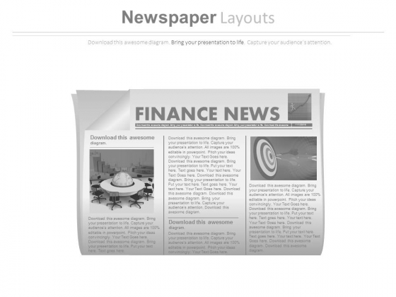 News Paper Diagram With Finance News Powerpoint Slides News Paper Diagram With Finance News Powerpoint Slides