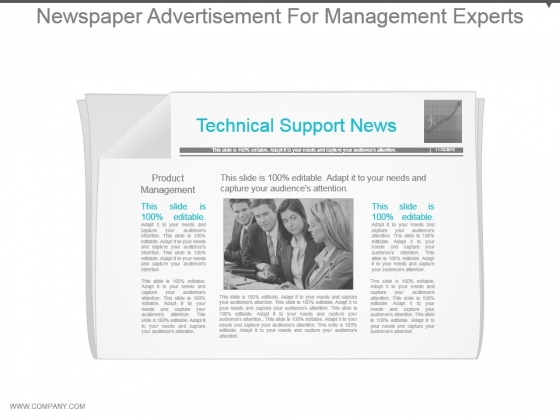 Newspaper Advertisement For Management Experts Ppt Design Templates Newspaper Advertisement For Management Experts Ppt Design Templates