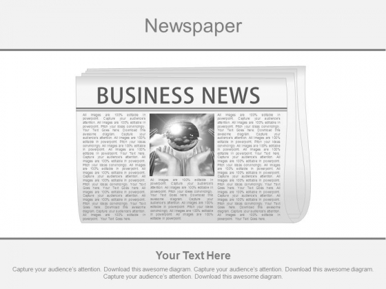 Newspaper Diagram For Global Business News Powerpoint Slides Newspaper Diagram For Global Business News Powerpoint Slides