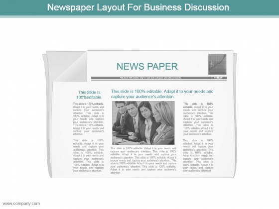 Newspaper Layout For Business Discussion Powerpoint Slide Designs Newspaper Layout For Business Discussion Powerpoint Slide Designs