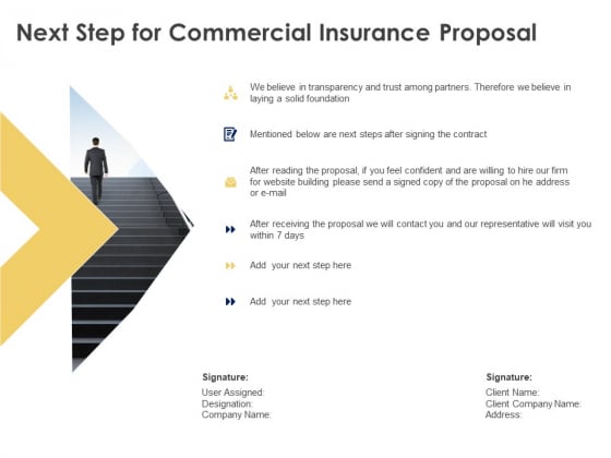Next Step For Commercial Insurance Proposal Ppt Powerpoint Presentation Model Example Next Step For Commercial Insurance Proposal Ppt Powerpoint Presentation Model Example