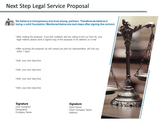 Next Step Legal Service Proposal Ppt PowerPoint Presentation Styles Background Image Next Step Legal Service Proposal Ppt PowerPoint Presentation Styles Background Image