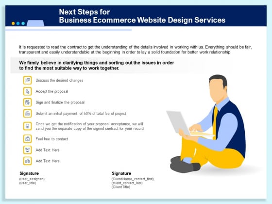 Next Steps For Business Ecommerce Website Design Services Ppt PowerPoint Presentation Infographics Inspiration PDF Next Steps For Business Ecommerce Website Design Services Ppt PowerPoint Presentation Infographics Inspiration PDF
