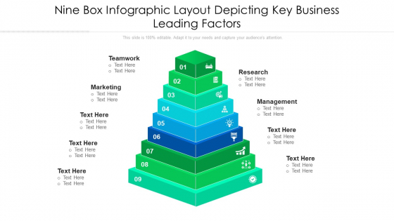 Nine Box Infographic Layout Depicting Key Business Leading Factors Ppt PowerPoint Presentation File Slideshow PDF Nine Box Infographic Layout Depicting Key Business Leading Factors Ppt PowerPoint Presentation File Slideshow PDF