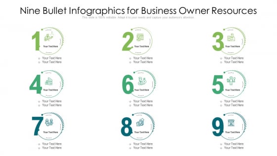 Nine Bullet Infographics For Business Owner Resources Ppt PowerPoint Presentation Infographic Template Background Image PDF Nine Bullet Infographics For Business Owner Resources Ppt PowerPoint Presentation Infographic Template Background Image PDF
