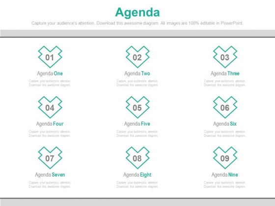 Nine Points For Implementation Of Agenda Powerpoint Slides Nine Points For Implementation Of Agenda Powerpoint Slides