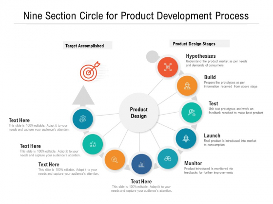 Nine Section Circle For Product Development Process Ppt PowerPoint Presentation Gallery Mockup PDF
