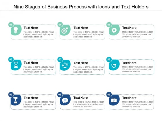 Nine Stages Of Business Process With Icons And Text Holders Ppt PowerPoint Presentation Professional Pictures Nine Stages Of Business Process With Icons And Text Holders Ppt PowerPoint Presentation Professional Pictures
