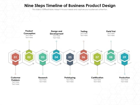 Nine Steps Timeline Of Business Product Design Ppt PowerPoint Presentation File Show PDF Nine Steps Timeline Of Business Product Design Ppt PowerPoint Presentation File Show PDF