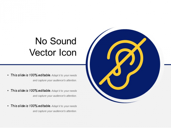 No Sound Vector Icon Ppt PowerPoint Presentation Gallery Outfit PDF