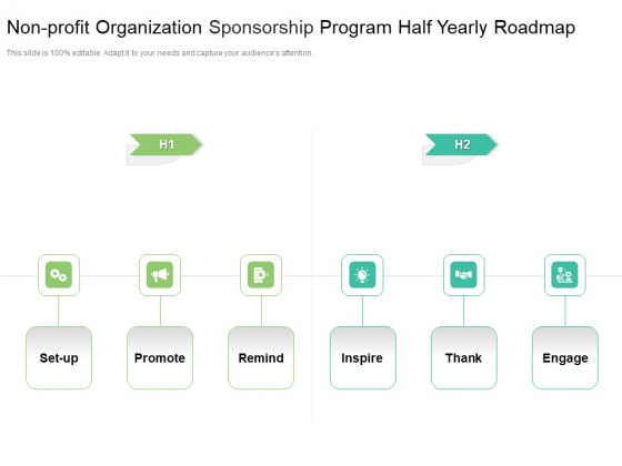 Non Profit Organization Sponsorship Program Half Yearly Roadmap Elements Non Profit Organization Sponsorship Program Half Yearly Roadmap Elements