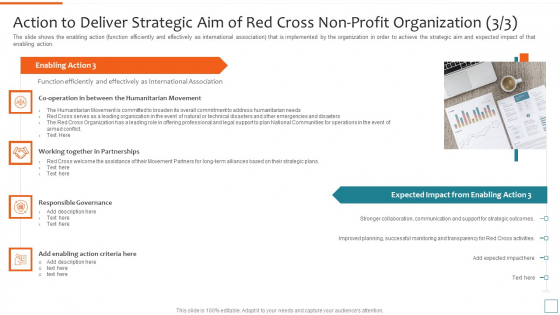 Nonprofit Strategic Planning Achieve Organization Objectives Action To Deliver Strategic Movement Portrait PDF